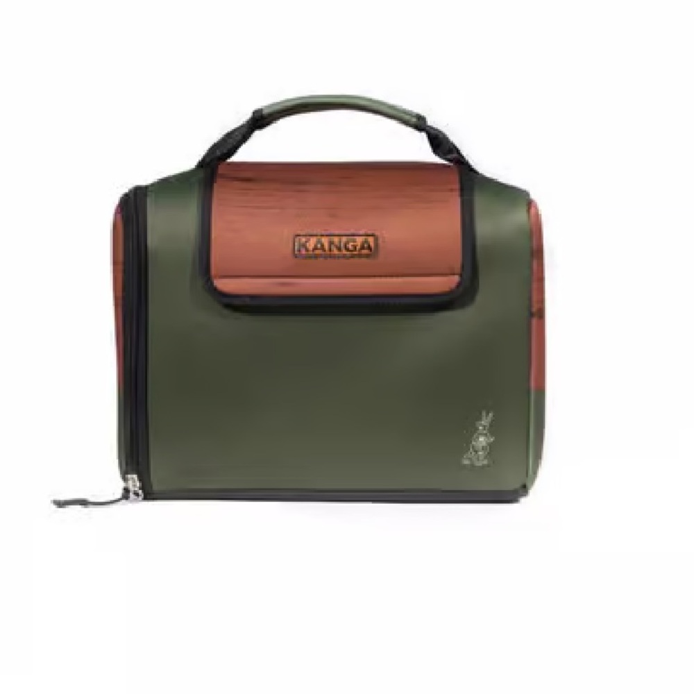 Kanga Green and Brown Insulated Cooler Bag